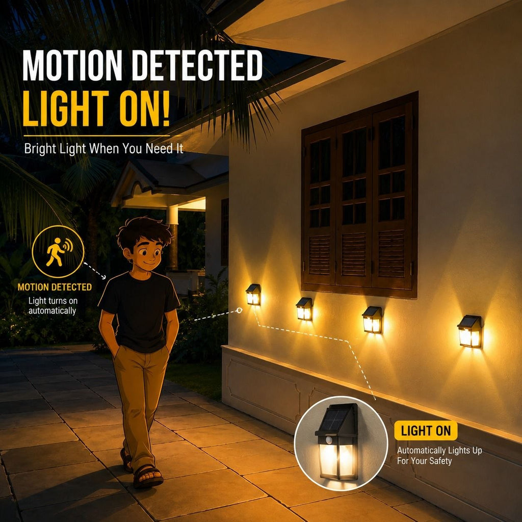 VESTRO Solar Motion Sensor Wall Light